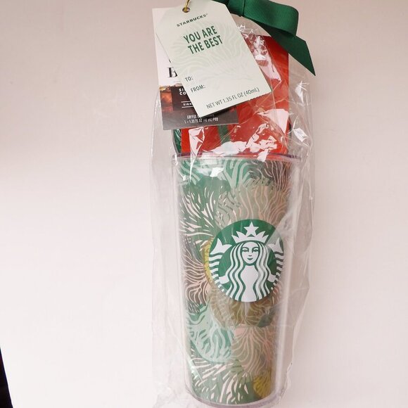 Starbucks Other - Starbuck 2021 YOU ARE THE BEST Acrylic Cold Drink Tumbler 16 oz. Leaf Print NEW